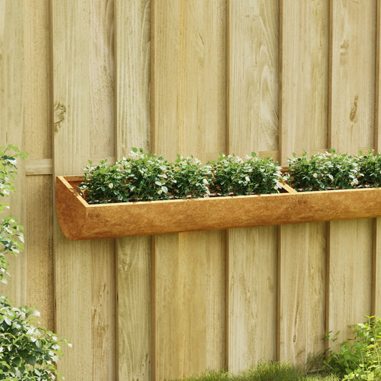 vidaXL Garden Wall Planter 19.7"x6.3"x3.9" Corten Steel