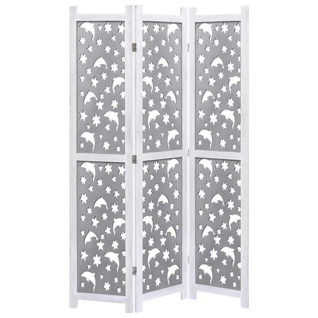 vidaXL Room Divider Folding Privacy Screen for Room Separation Solid Wood