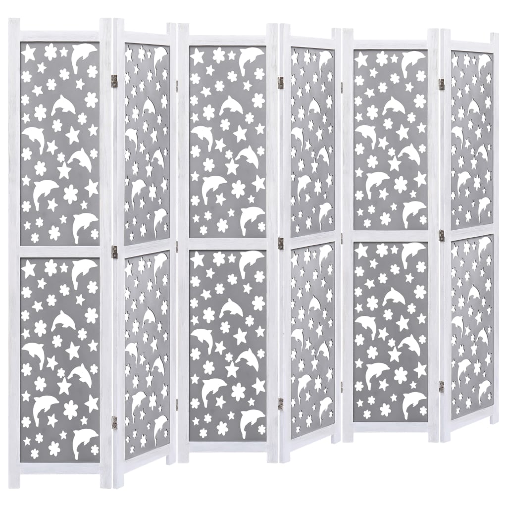 vidaXL Room Divider Folding Privacy Screen for Room Separation Solid Wood