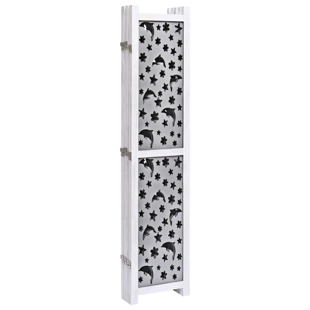 vidaXL Room Divider Folding Privacy Screen for Room Separation Solid Wood