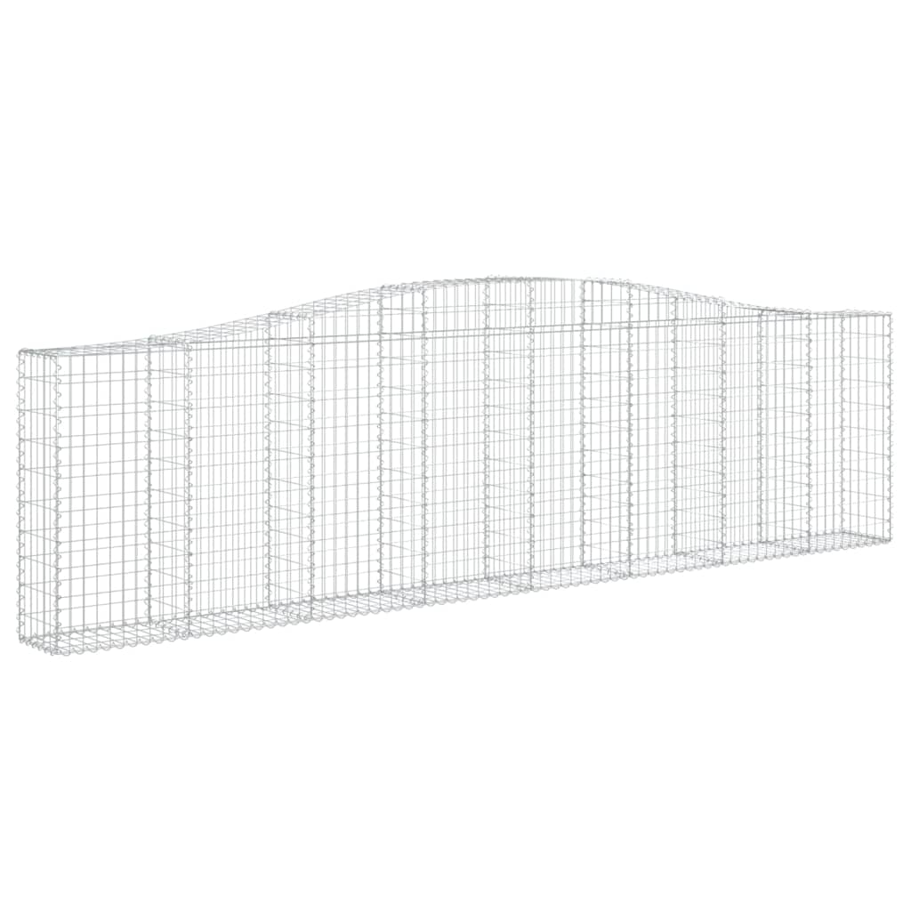 vidaXL Gabion Basket Arched Gabion Basket Planter for Flower Galvanized Iron