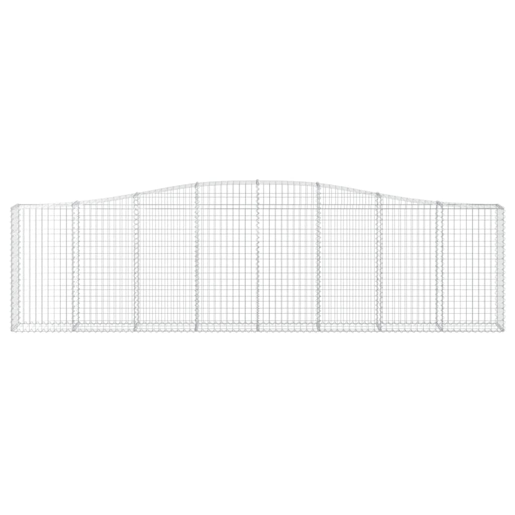 vidaXL Gabion Basket Arched Gabion Basket Planter for Flower Galvanized Iron