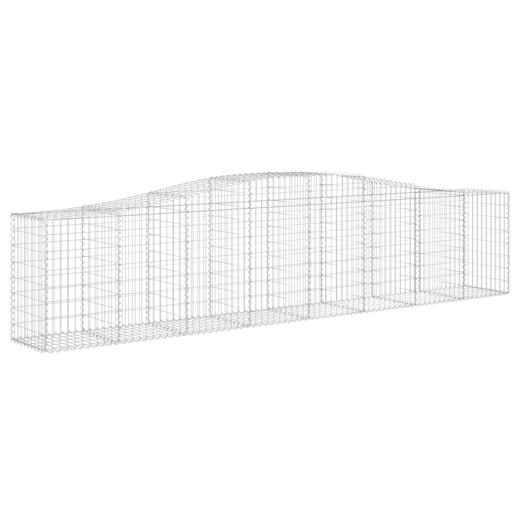 vidaXL Gabion Basket Arched Gabion Basket Planter for Flower Galvanized Iron