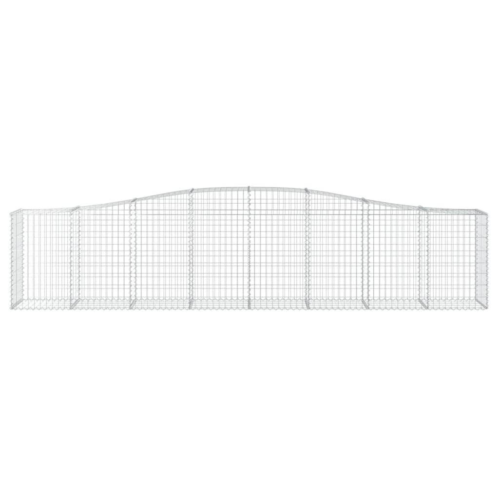 vidaXL Gabion Basket Arched Gabion Basket Planter for Flower Galvanized Iron