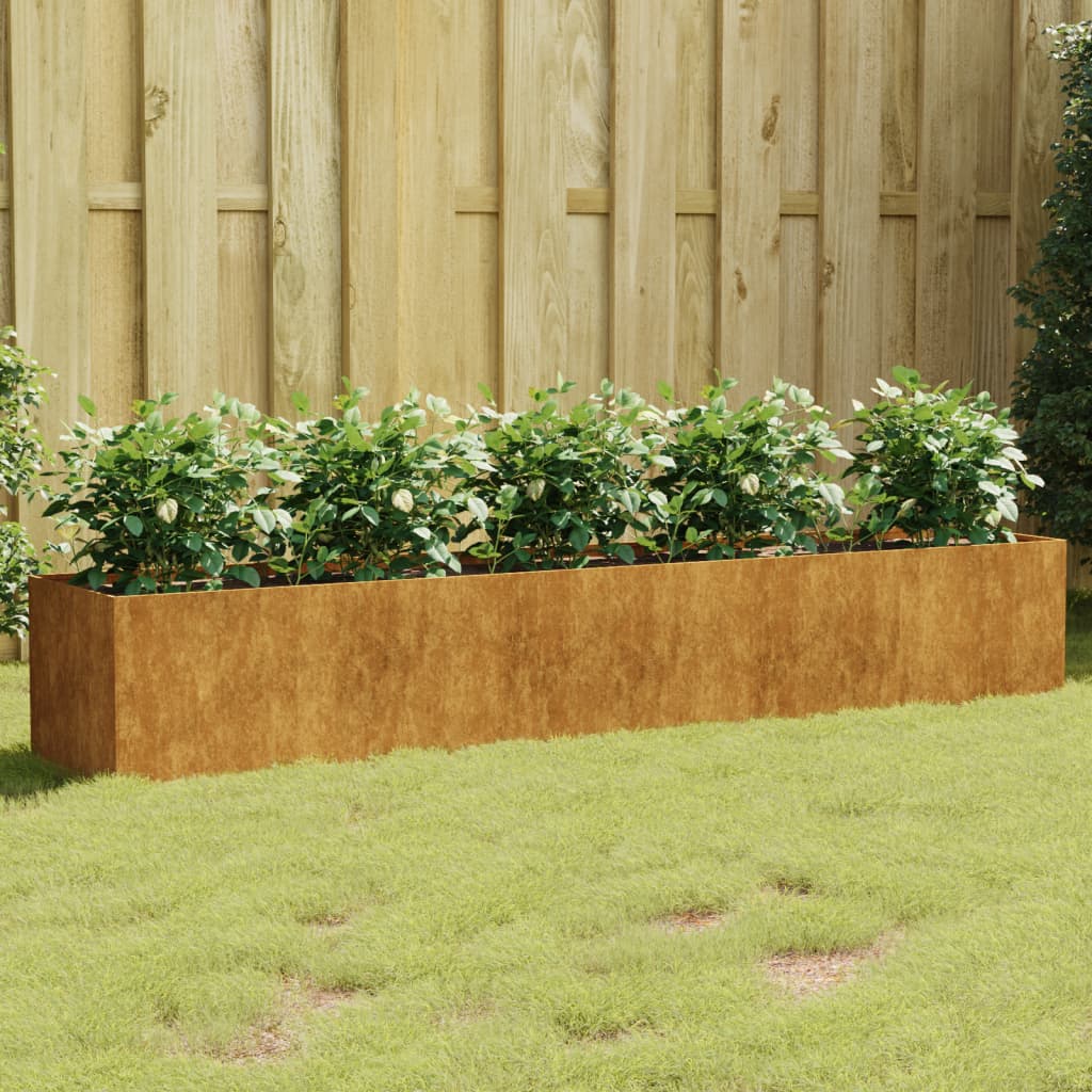 vidaXL Garden Wall Planter 19.7"x6.3"x3.9" Corten Steel