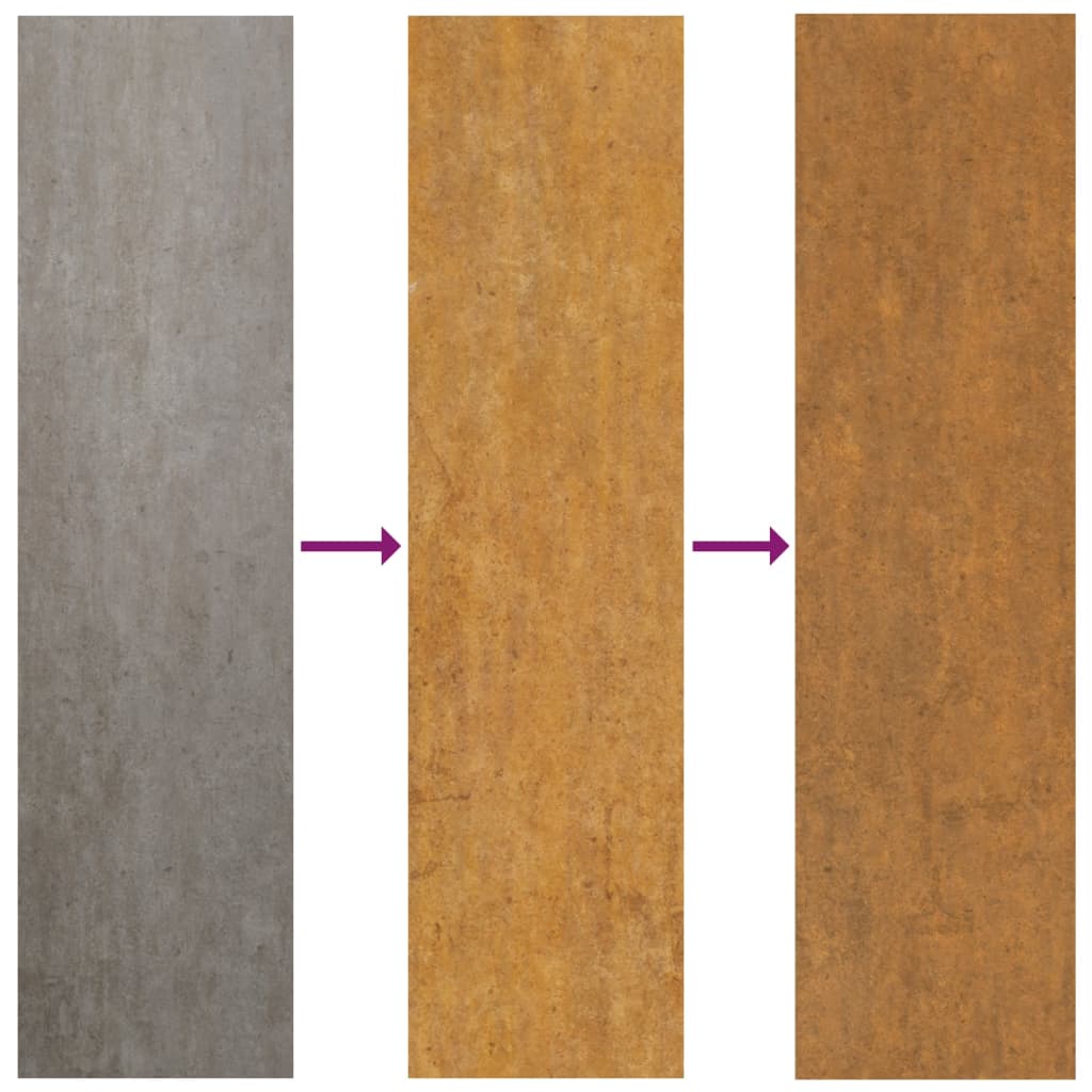 vidaXL Garden Wall Planter 19.7"x6.3"x3.9" Corten Steel